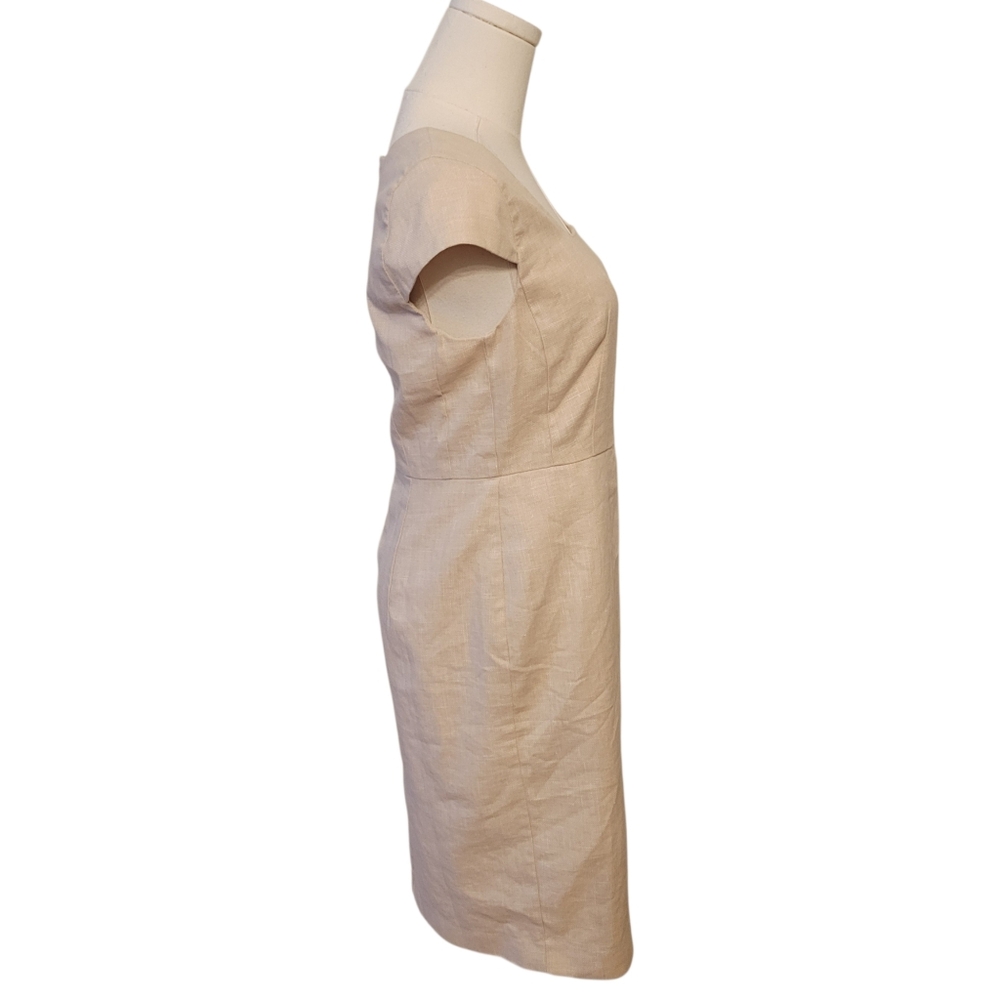 NWT Ann Taylor Khaki‎ Tan Sleeveless Sheath Dress Size 2 Petite - Picture 4 of 6